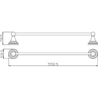Полотенцедержатель Rav Slezak Morava MKA0701/55SM Бронза